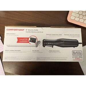 BLACK+DECKER ComfortGrip 9" Electric Knife EKS10B Storage Case Black New